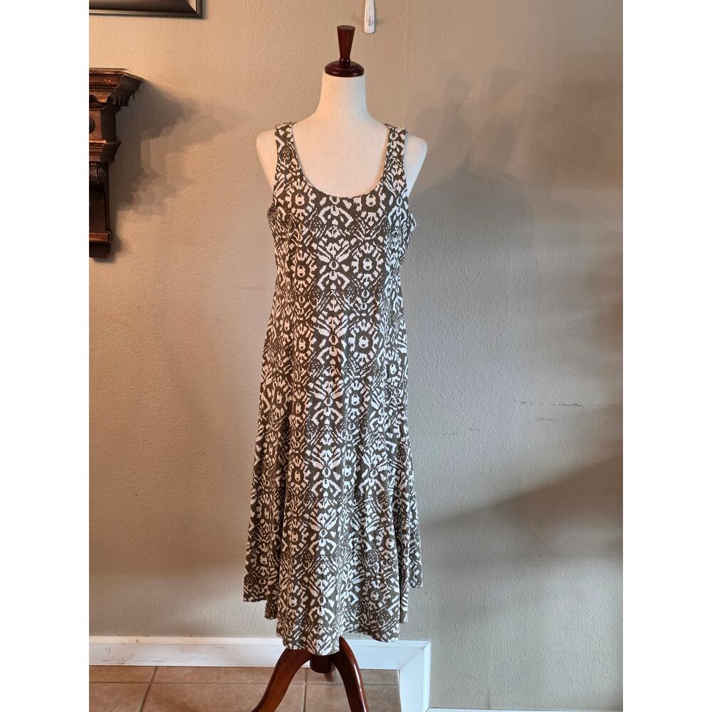 Lauren Ralph Lauren Women's Midi Sleeveless Dress SZ Large Geometric Classic